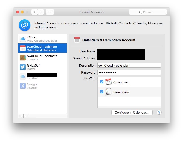 iCloud contacts